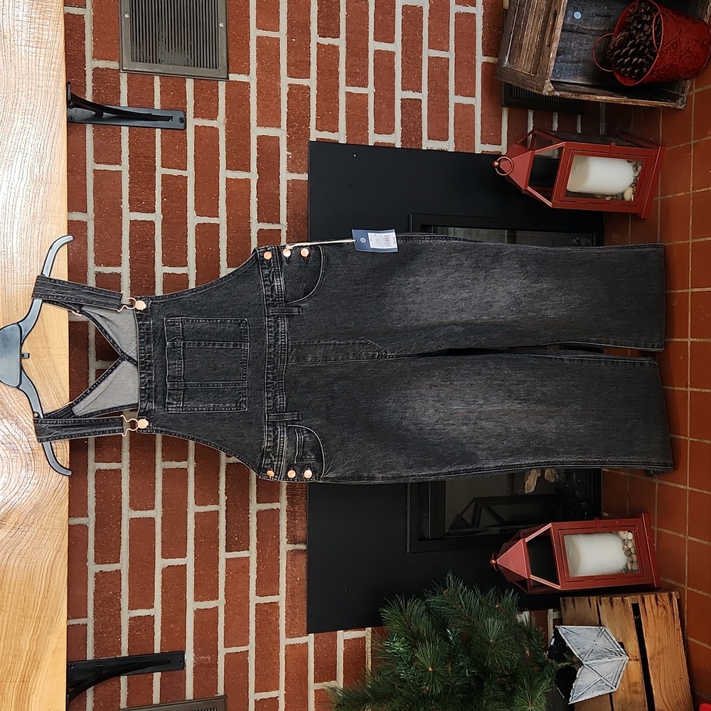 Women's Black Denim Overalls No Tags